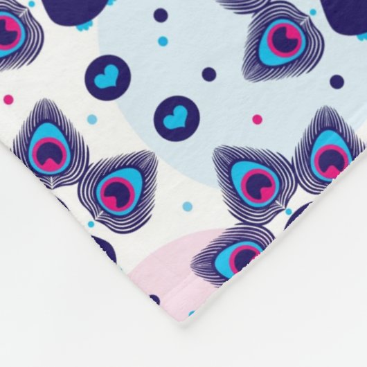 exotisches Indien-Pfaumuster Fleecedecke (Ecke)