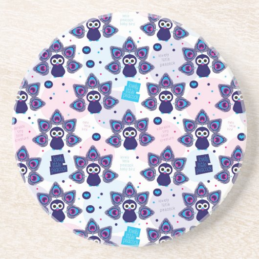 exotisches Indien-Pfaumuster Getränkeuntersetzer (Vorne)