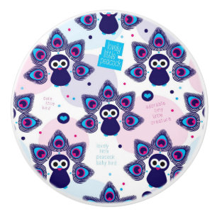 exotisches Indien-Pfaumuster Keramikknauf