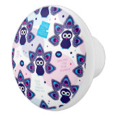 exotisches Indien-Pfaumuster Keramikknauf (Rechts)