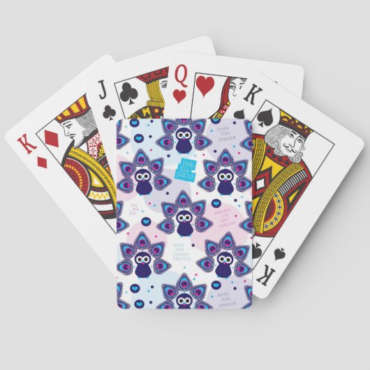 exotisches Indien-Pfaumuster Spielkarten (Rückseite)