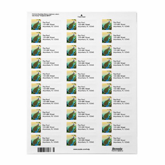 Exotisches Jungle-Pfauensiegel (Vorne)