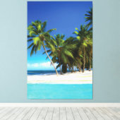 Exotisches Kissen Leinwanddruck (Insitu (Holzboden))