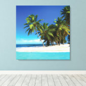 Exotisches Kissen Leinwanddruck (Insitu (Holzboden))