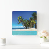 Exotisches Kissen Quadratische Wanduhr (Zuhause)