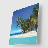 Exotisches Kissen Quadratische Wanduhr (Winkel)