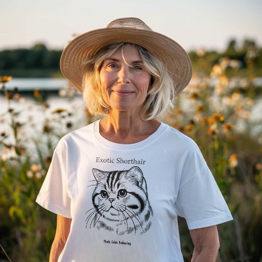 Exotisches Kurzportrait Tri-Blend Shirt