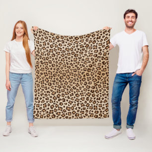 Exotisches Leoparden-Druckmuster-Design Fleecedecke