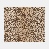 Exotisches Leoparden-Druckmuster-Design Fleecedecke (Vorderseite (Horizontal))