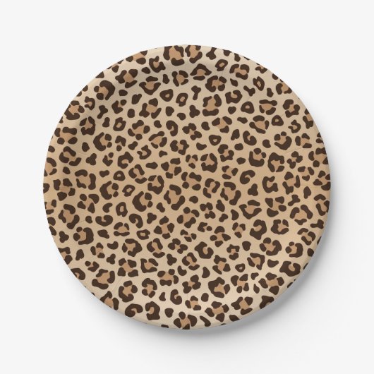 Exotisches Leoparden-Druckmuster-Design Pappteller (Vorderseite)