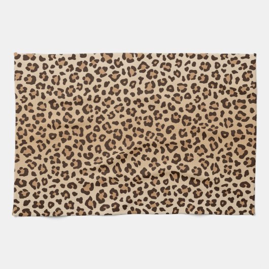 Exotisches Leopardenmuster Design Geschirrtuch (Horizontal)