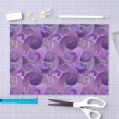 Exotisches Lila Paisley-Muster Seidenpapier (Handwerk)