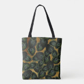 Exotisches Lilien-Blattmuster Tasche (Rückseite)
