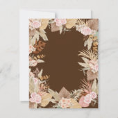 Exotisches modernes boho-tropisches Brautparty Einladung (Rückseite)