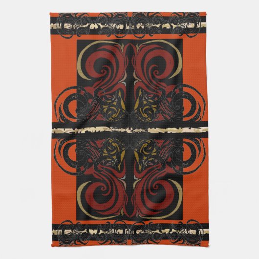 Exotisches orange Tuch (Vertikal)