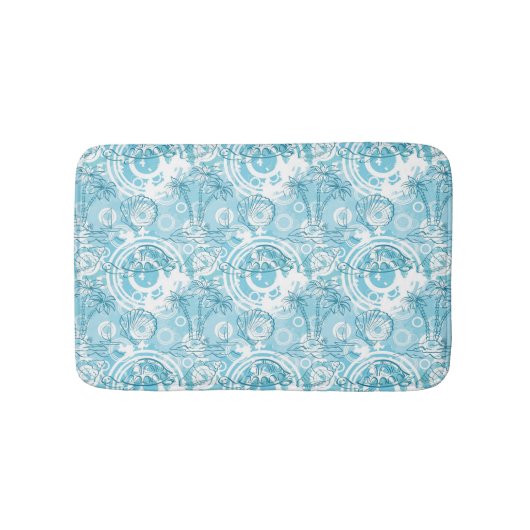 exotisches Ozeanmuster Badematte (Vorderseite)