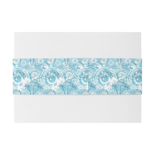 exotisches Ozeanmuster Einladungsbanderole (Rückseitenbeispiel)