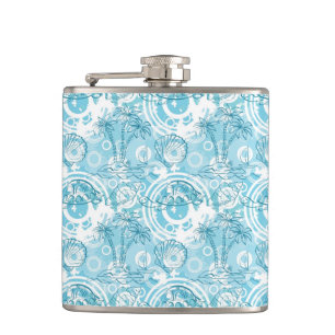 exotisches Ozeanmuster Flachmann