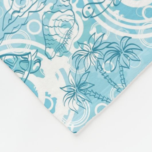 exotisches Ozeanmuster Fleecedecke (Ecke)