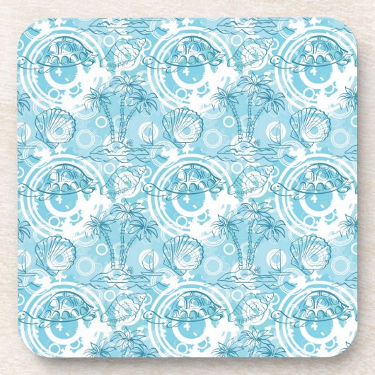 exotisches Ozeanmuster Getränkeuntersetzer (Vorderseite)