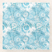 exotisches Ozeanmuster Glasuntersetzer (Vorderseite)