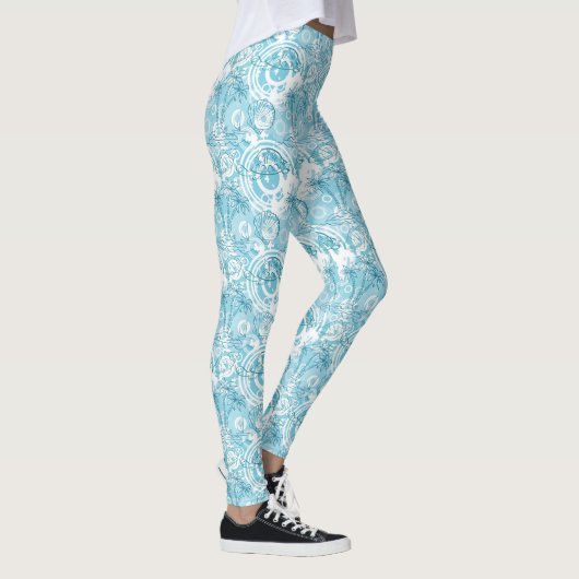 exotisches Ozeanmuster Leggings (Rechts)