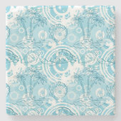 exotisches Ozeanmuster Steinuntersetzer (Vorderseite)