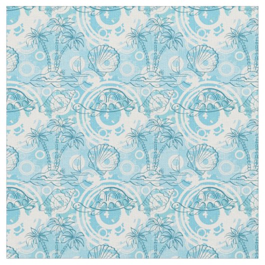 exotisches Ozeanmuster Stoff (Nahaufnahme)