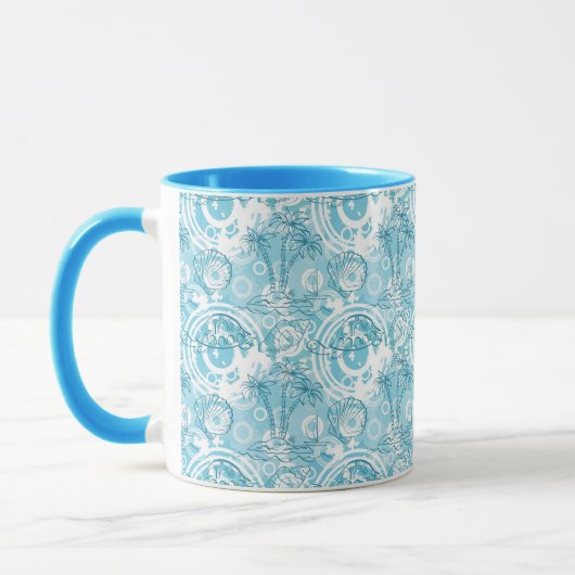 exotisches Ozeanmuster Tasse (Links)