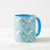 exotisches Ozeanmuster Tasse (VorderseiteRechts)