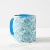 exotisches Ozeanmuster Tasse (Vorderseite Links)