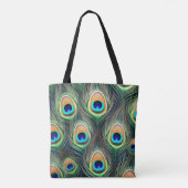 Exotisches Pfauenmuster Tasche (Rückseite)