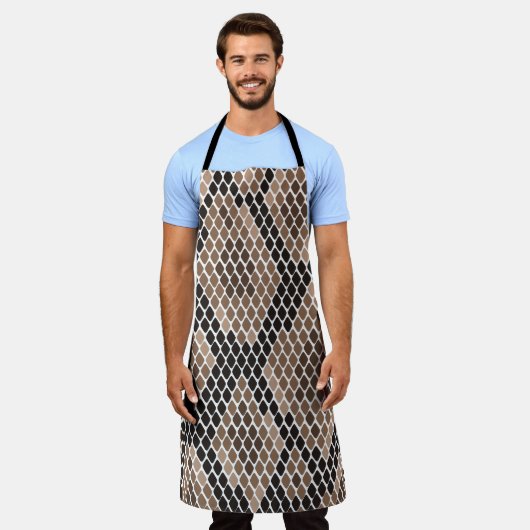Exotisches Python-Haut-Tiermuster-Design-Schürze Schürze (Getragen)