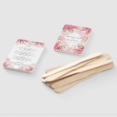 Exotisches Rosa Ananas Blush Wedding Menu Fächer (Non-assembled)