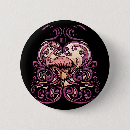 Exotisches Rosa Button (Vorderseite)