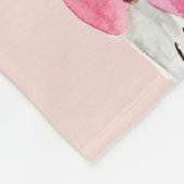Exotisches rosa Flamingo-Muster und Name Fleecedecke (Ecke)