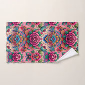 Exotisches Rosendesign Badhandtuch Set (Handtuch)