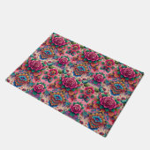 Exotisches Rosendesign Fußmatte (Schrägansicht)