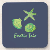 Exotisches Trio Getränkeuntersetzer (Vorderseite)