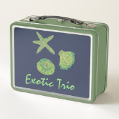 Exotisches Trio Metall Brotdose (Rückseite)