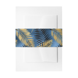 Exotisches Tropenblau und Gold Einladungsbanderole