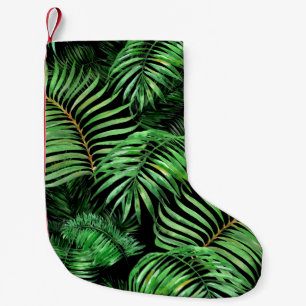 Exotisches tropisches, Aquarellpalmenmuster. Kleiner Weihnachtsstrumpf
