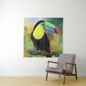 Exotisches tropisches Toco Tapestry Toucan Bird Ma Wandteppich (Beispiel)