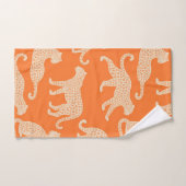 Exotisches Wild Leopard Muster Helles Orange Somme Badhandtuch Set (Handtuch)