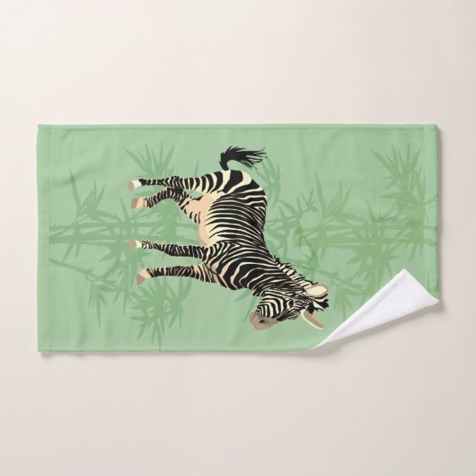 Exotisches Zebra mit Bamboo Badhandtuch Set (Handtuch)