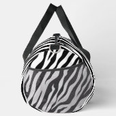 Exotisches Zebramuster Schwarz und Weiß Duffle Bag (Rechts)