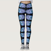 Exotix Blue Feathers Black Leggings - Farbe auswäh (Vorderseite)