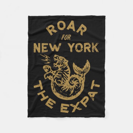 Expat Roar For New York Fleecedecke (Vorderseite)