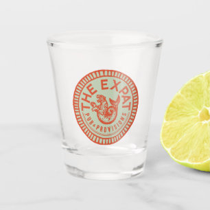 Expat Vintag Orange Schnapsglas