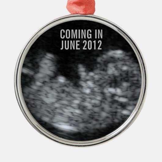 Expectant Baby Christmas Keepake Ornament Aus Metall (Vorne)